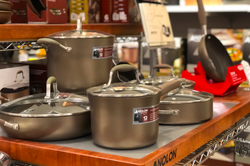 Advanced bronze hard anodized nonstick 10 qt stockpot with lid Anolon Advanced 10 Quart Stockpot W Lid Only 29 99 Regularly 120 At Macy S Hip2save