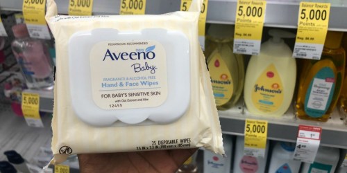 Aveeno Baby Face Wipes Only 45¢ After Cash Back at Walgreens + More