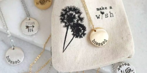 Stamped Holiday Necklace Only $9.98 Shipped