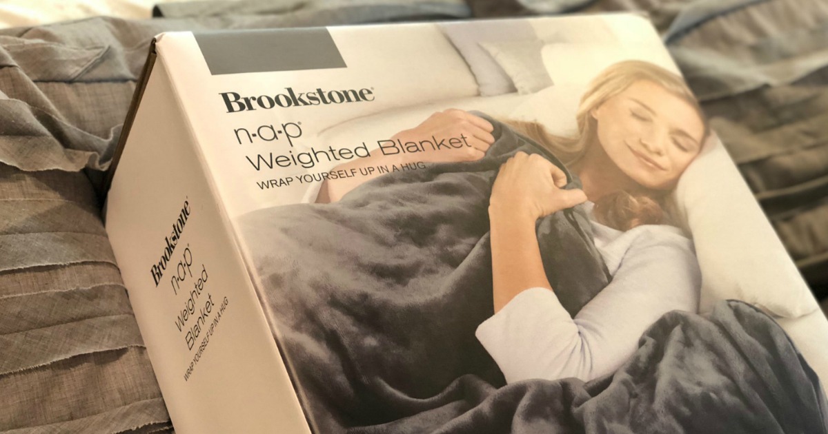 Brookstone nap blanket online weighted