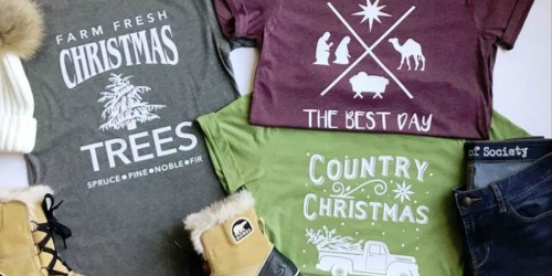 Women’s Holiday Tees as Low as $16.99 Shipped (Regularly $30)
