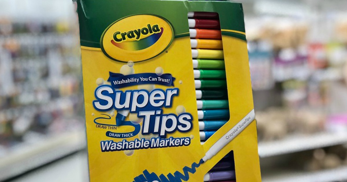Crayola Washable Markers Super Tip Assorted Colors Box Of 20 - Office Depot