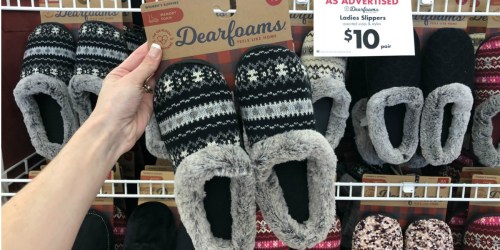 Women’s Dearfoams Slippers Only $10 at Big Lots + More