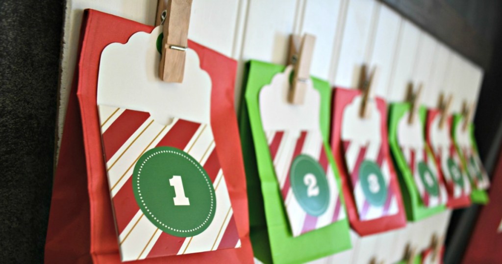 DIY Hanging Treat Bag Advent Calendar