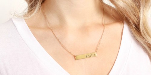 Engraved Message Bar Necklaces Just $7.99 Shipped (Regularly $25)