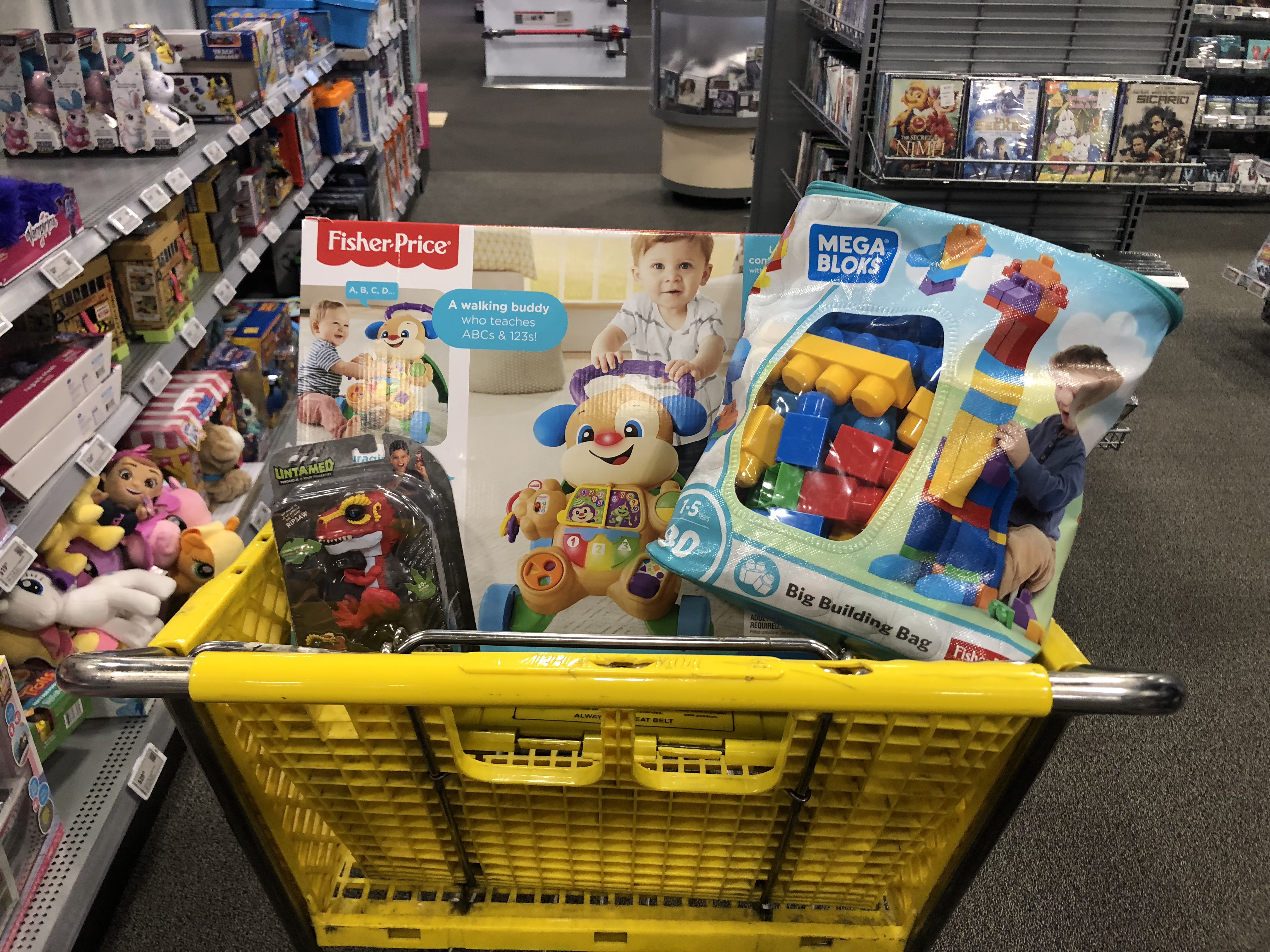 best buy 2018 toy book – Best Buy cart filled with toys