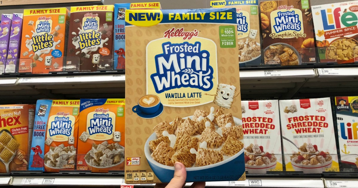 Kellogg's Vanilla Latte Frosted Mini-Wheats Family Size Cereal Only $2. ...