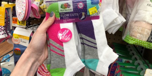 Girls Fruit of the Loom Socks 6-Pack Possibly Only $1.50 at Walmart & More