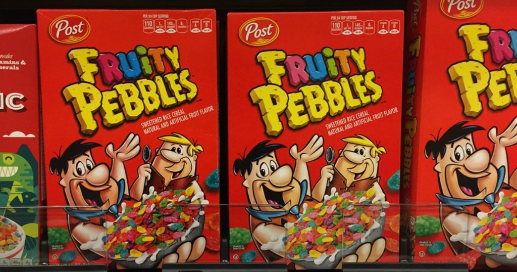 fruity pebbles cereal boxes