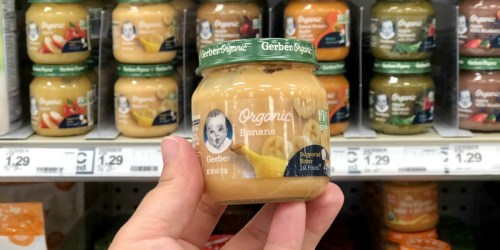 Gerber Organic Baby Food Jars Only 66¢ Each After Target Gift Card + More