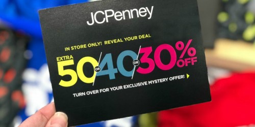 Up to 50% Off Entire Purchase at JCPenney w/ Mystery Coupon Giveaway (October 19th – 21st)