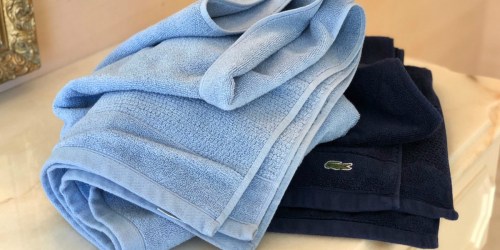 65% Off Lacoste Cotton Bath Towels at Macy’s