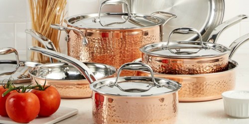 Lagostina Martellata Copper 10-Piece Cookware Set AND Bonus Casserole Only $279.99 Shipped