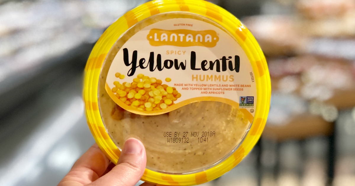 Lantana yellow lentil hummus container