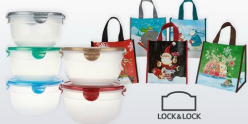 Lock & Lock 5 Piece Container Set with Holiday Gift Bags as Low as $20.48 Shipped