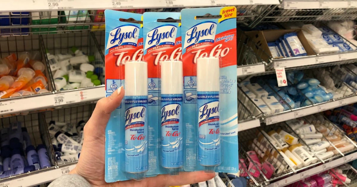 Lysol To Go Disinfectant Sprays as Low as 19¢ Each After Target Gift Card