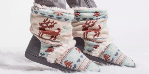 MUK LUKS Women’s Knit Boot Slippers Just $21.99 Shipped (Regularly $40)
