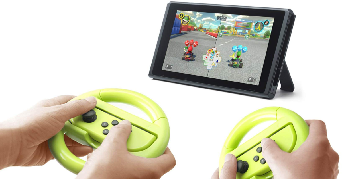 AmazonBasics Nintendo Switch 2-Pack Steering Wheels Only $2.81 (Ships w