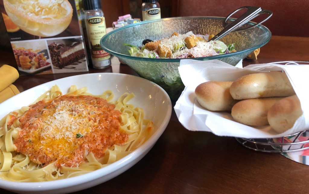 Olive Garden Unlimited Pasta, Breadsticks AND Soup/Salad ONLY 10.99