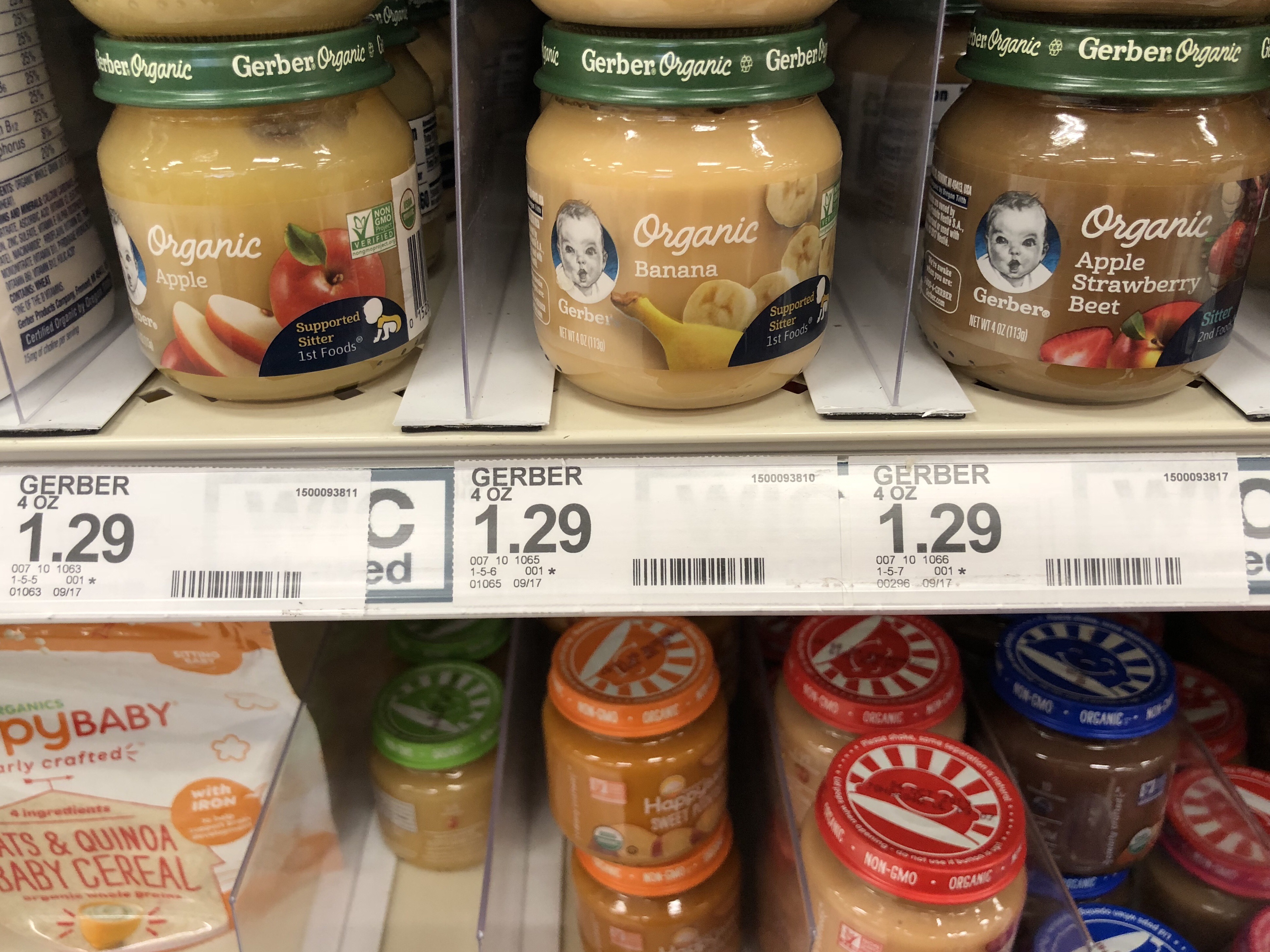 Organic Gerber Baby Food Jars