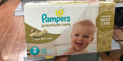 Pampers Box Diapers 76-Count as Low as $15 at Walmart