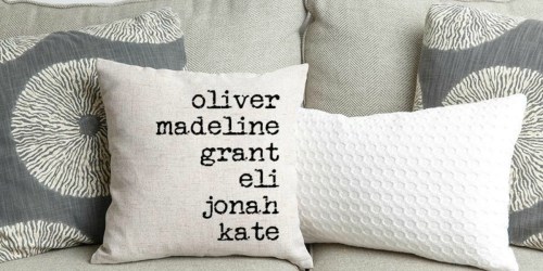 Personalized Throw Pillow Covers as Low as $8.79 Each Shipped (Add Up To 15 Names)
