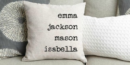 Personalized Throw Pillow Covers Only $15.99 Shipped (Add Up To 15 Names)