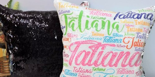 Personalized Name Sequin Pillow Covers Only $19.98 Each Shipped (Regularly $40)