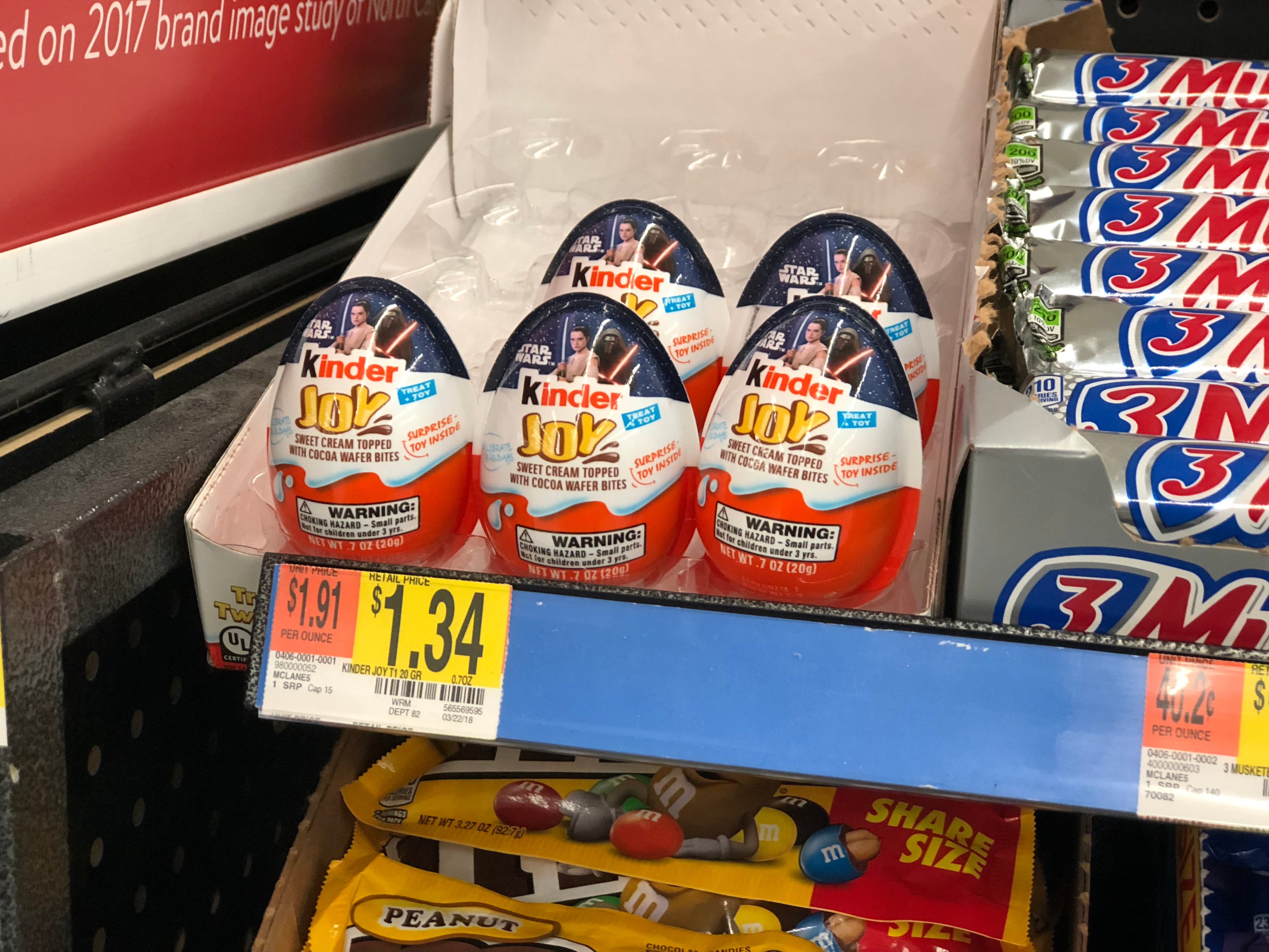 Kinder Joy Eggs Only 84¢ Each at Walmart After Cash Back
