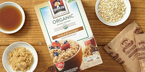 Amazon: SIX Quaker Organic Instant Oatmeal 8-Count Packs Only $10.50 Shipped (Just 1.75 Each)