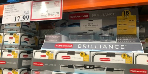 Rubbermaid Brilliance 18-Piece Food Storage Set Only $17.99 at Costco (In-Store & Online)