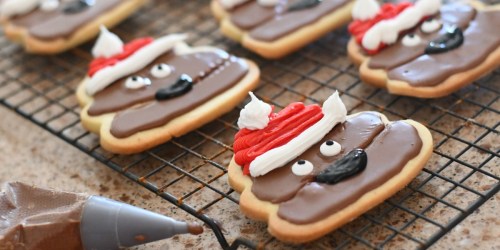 DIY Poop Emoji Santa Christmas Cookies