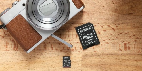 Kingston Canvas Select microSDHC 64GB Card + SD Adapter Only $9.74 (Waterproof & Shock Proof)