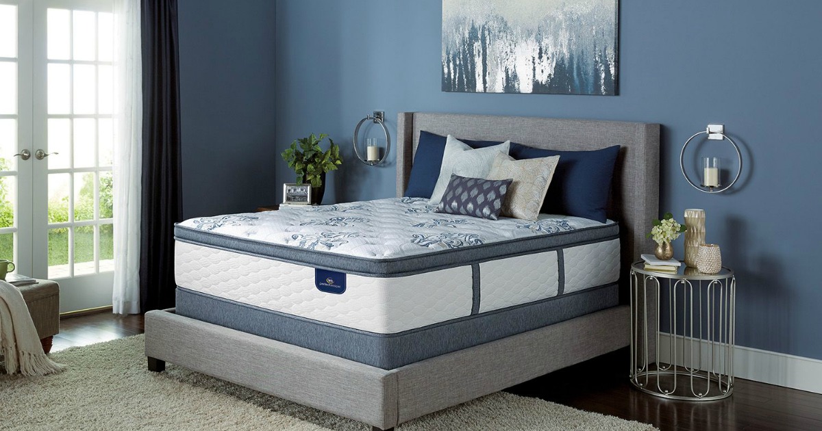 serta extravagant pillowtop queen size mattress set