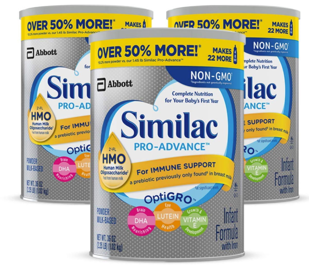 3 cans of Similac baby formula