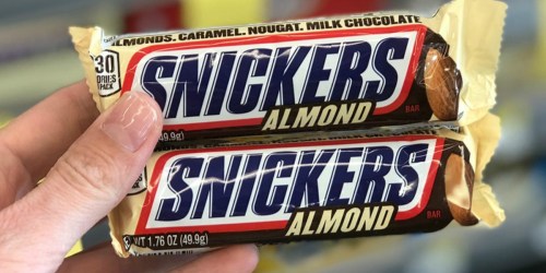 Snickers Almond Milk Chocolate Full-Size Bars 24-Pack Only $21.97 Shipped on Amazon