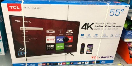 TCL 55″ Roku 4K Ultra HD Smart TV Only $339.99 Shipped (Regularly $600)