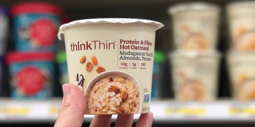 Amazon: thinkThin Protein & Fiber Oatmeal Cups & Protein Bars as Low as 88¢ Each