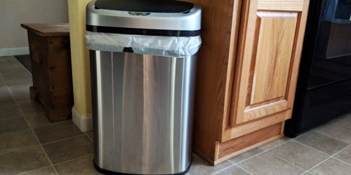 Stainless Steel 13-Gallon Touch-Free Automatic Trash Can Only $31.99 Shipped