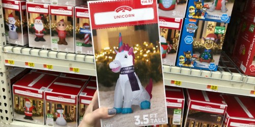 Holiday Inflatables Only $14.97 at Walmart (Unicorn, Toy Soldier, Elf, Santa & More)
