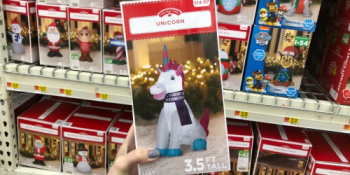 Holiday Time Inflatables Only $14.97 at Walmart (Unicorn, Reindeer, Angel & More)