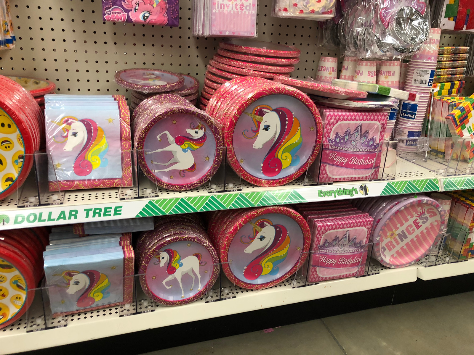 Unicorn Party  Supplies  Only 1 at Dollar  Tree  Plates 