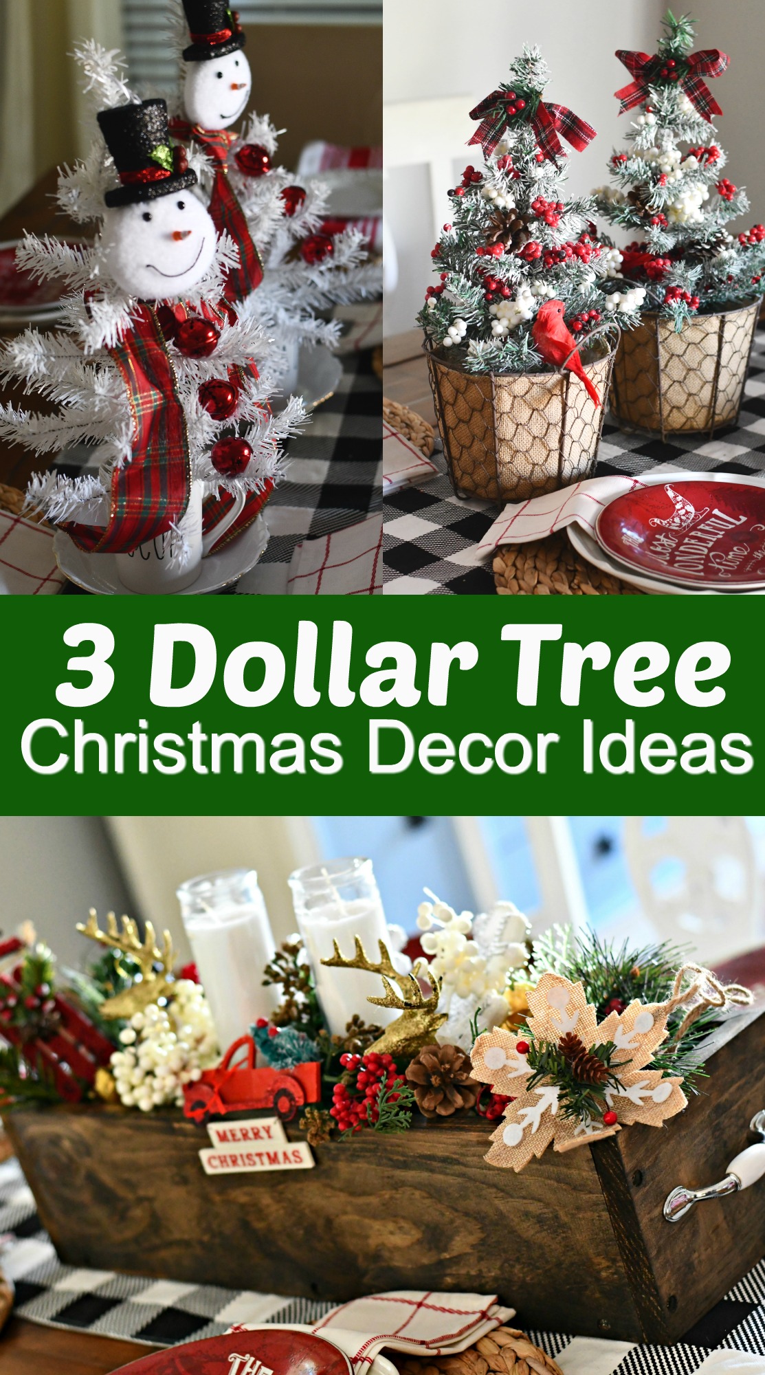3 Easy DIY Dollar Tree Christmas Centerpieces Hip2Save