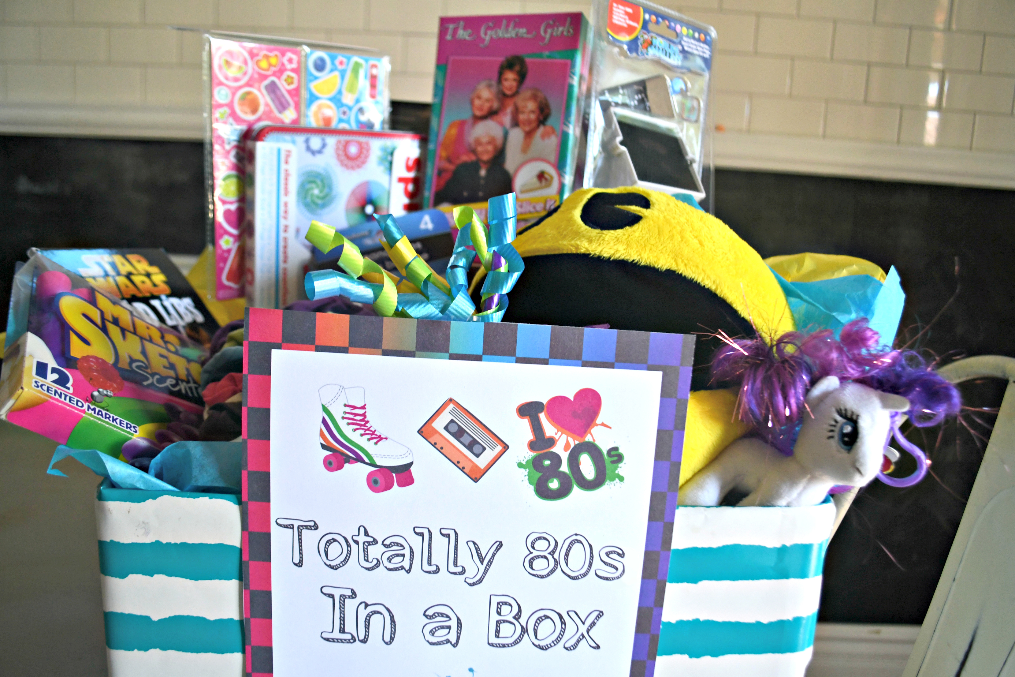 Totally 80s in a Box Gift Idea (Free Printable Included)