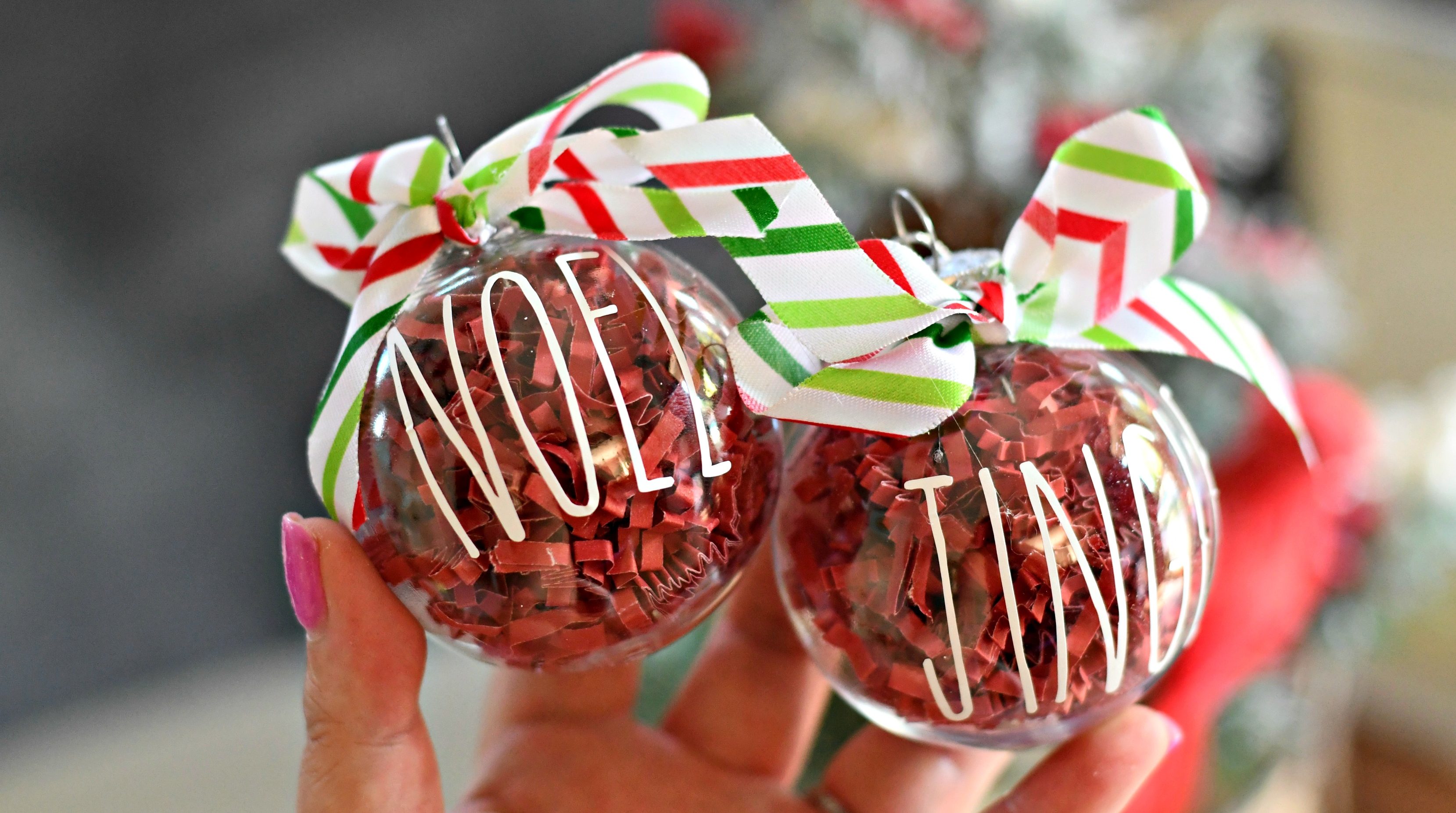 Two Rae Dunn Inspired DIY Christmas Ornaments