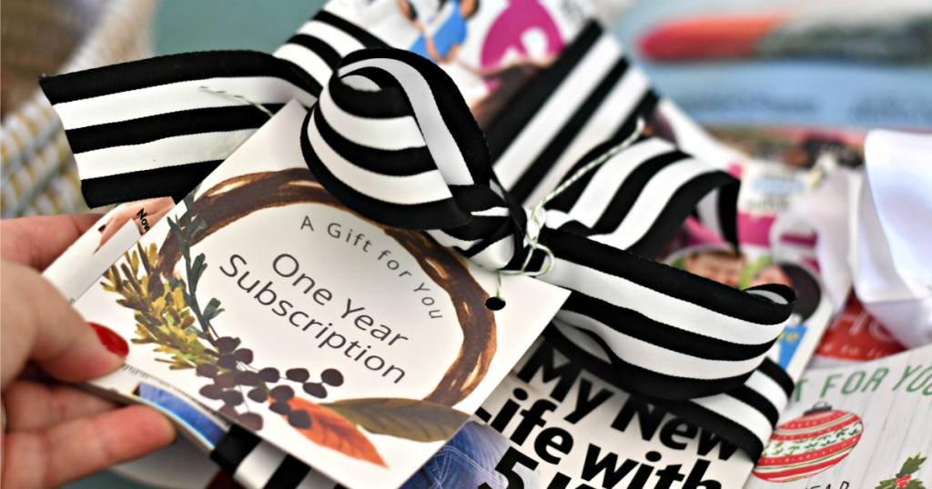 magazine subscription gifts with tags