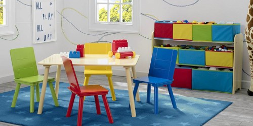 Amazon: Delta Deluxe Multi-Bin Toy Organizer AND Kids Table and Chair Set Only $45 Shipped (Regularly $110)