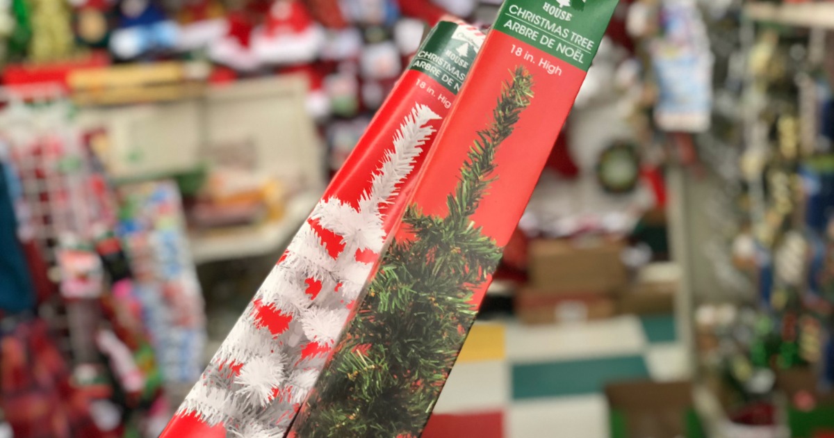 Mini Christmas Trees + All the Trimmings Only 1 Each at Dollar Tree