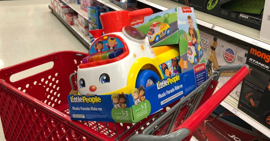 little people ride on toy in cart