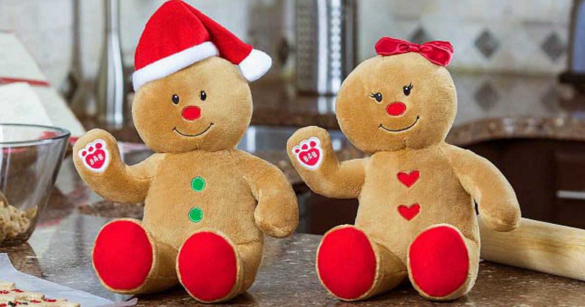 two gingerbread build a bears on table